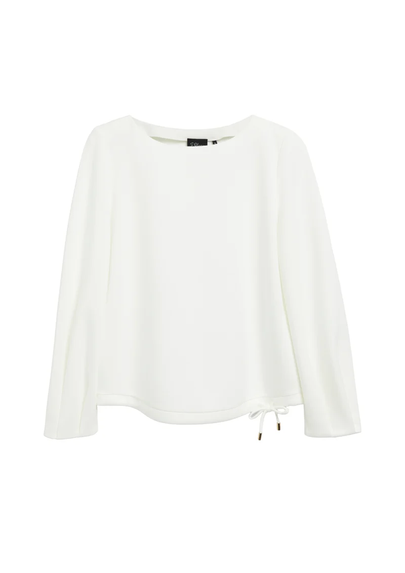 Scuba-Sweatshirt mit U-Boot-Ausschnitt in Relaxed Fit