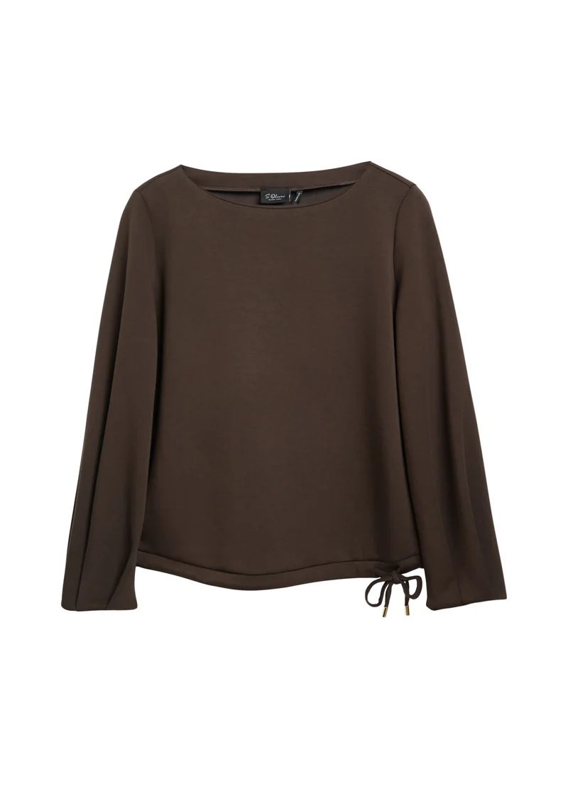 Scuba-Sweatshirt mit U-Boot-Ausschnitt in Relaxed Fit