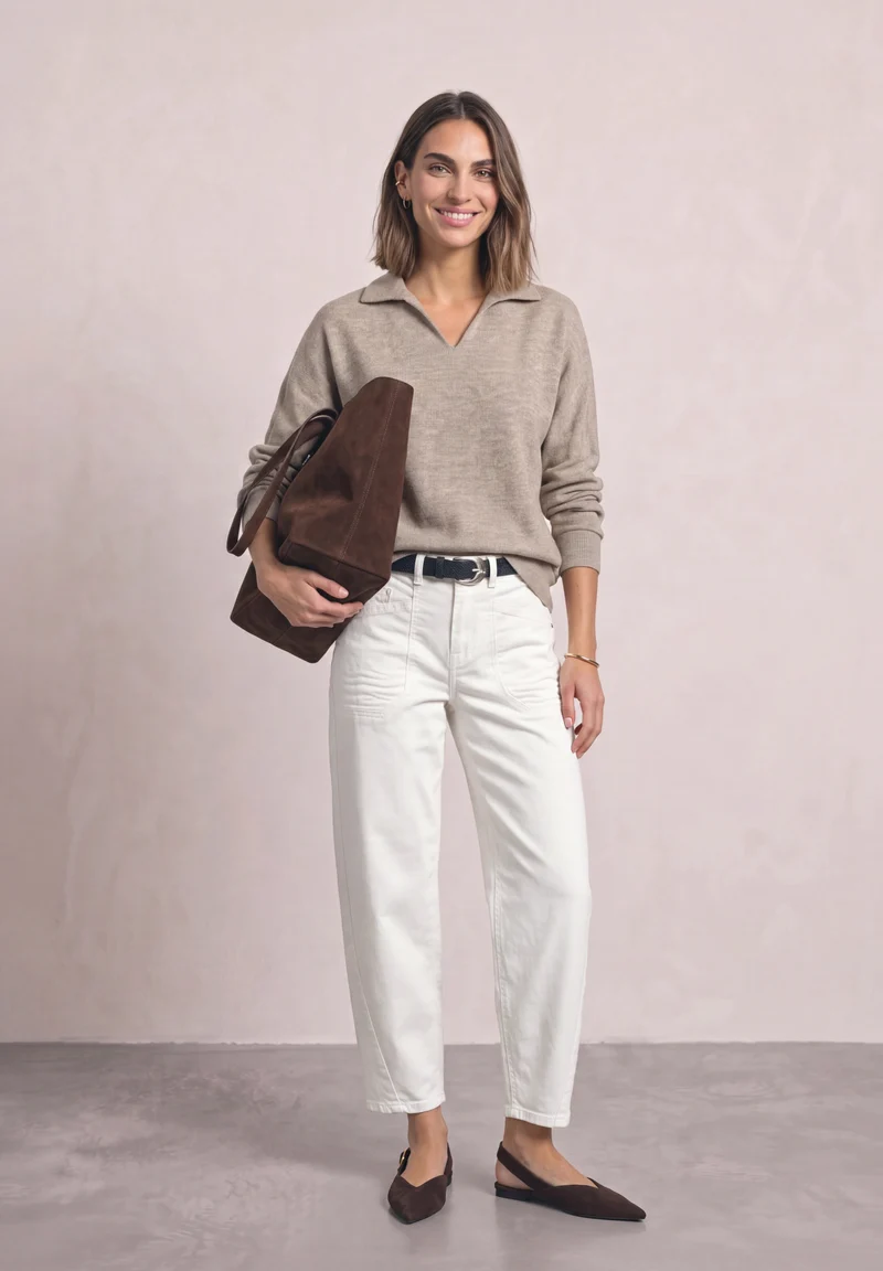 Poloshirt mit Melange-Optik