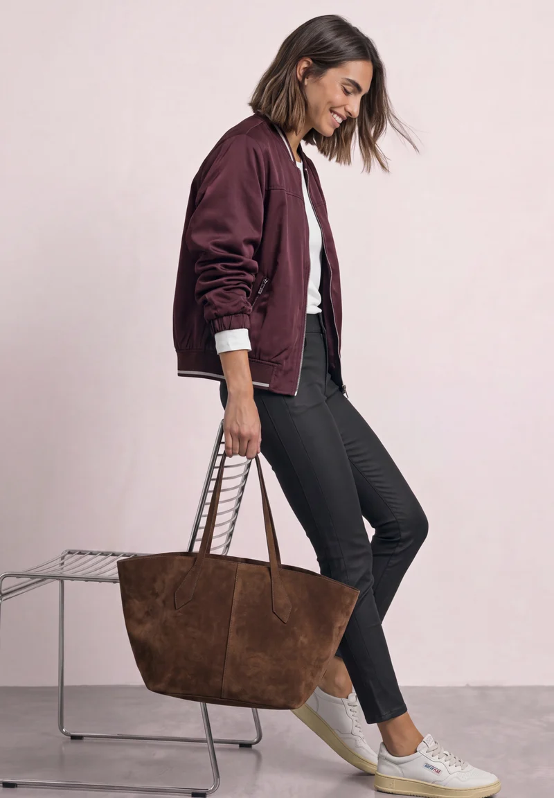 YORK Slim Leg Hose in Leder-Optik