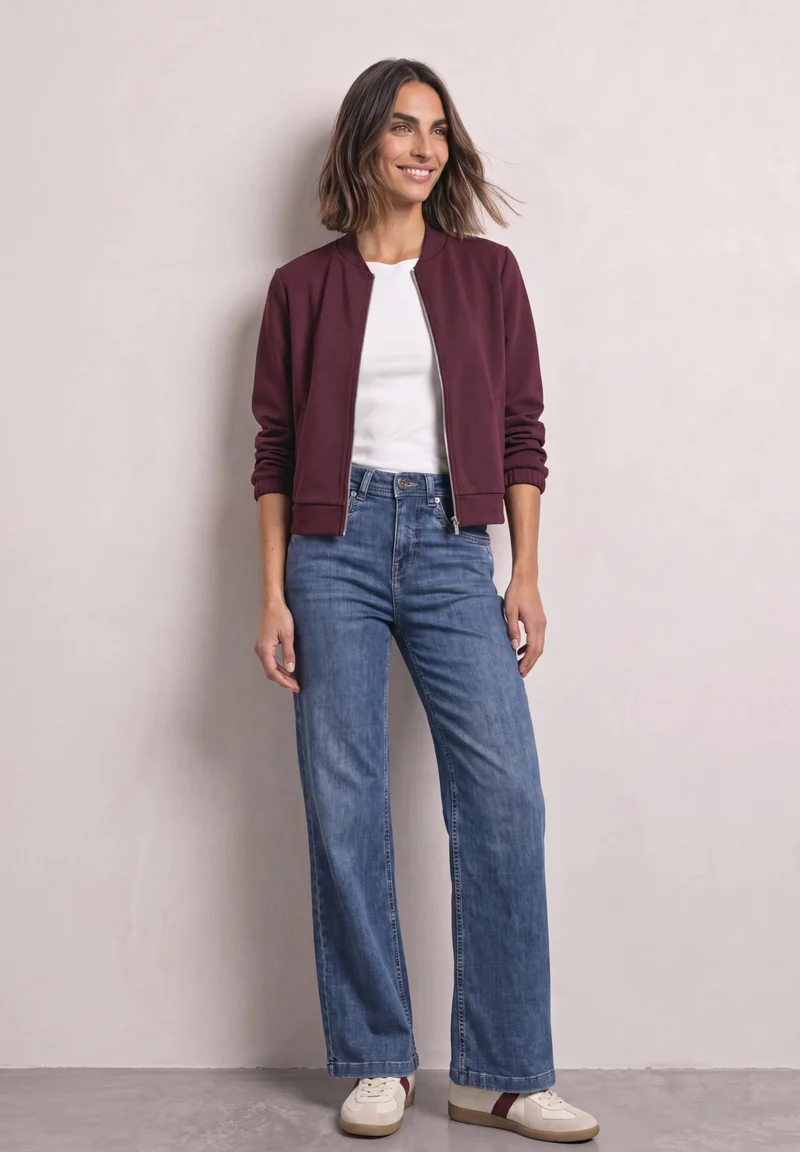 EMEE High Waist Wide Leg Jeans - blau