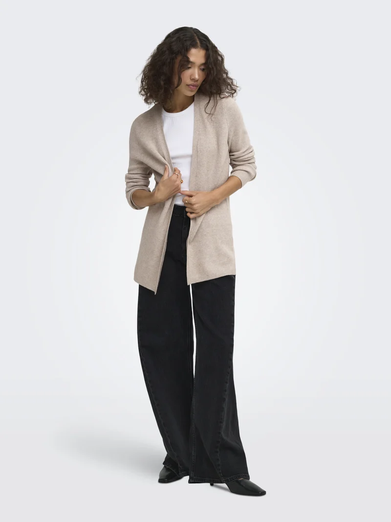 ONLMARY Offener Rippstrick-Cardigan
