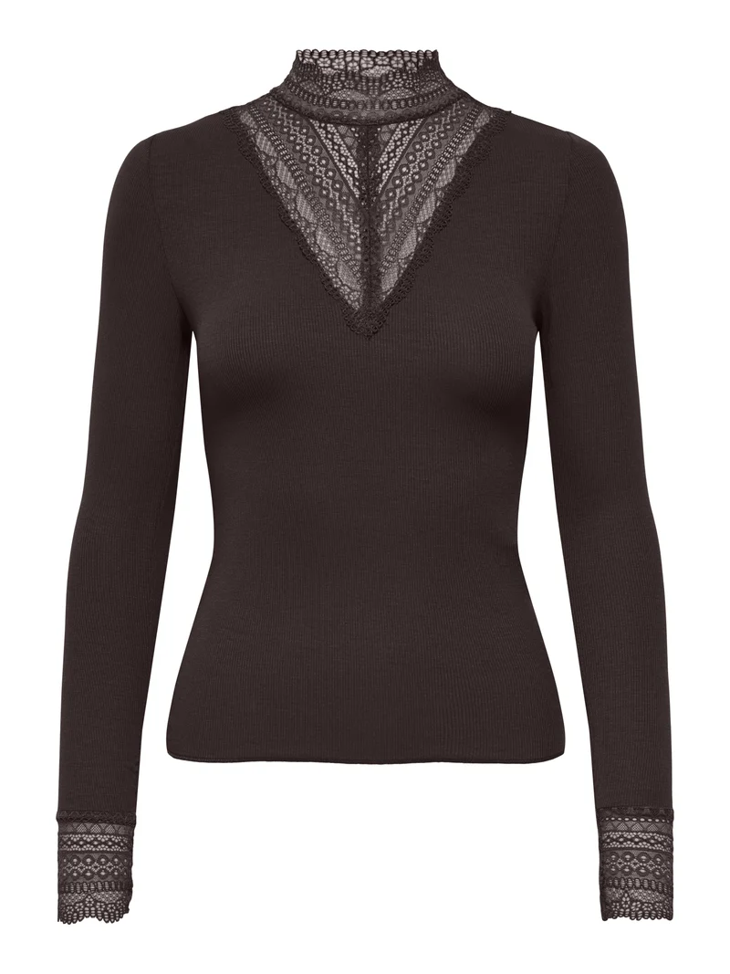 ONLTILDE High Neck Shirt mit Spitze