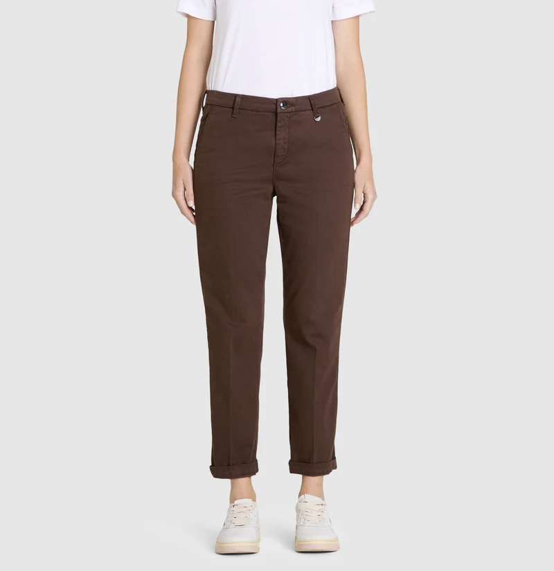 CHINO Turn Up im Cotton-Modal-Lyocell-Mix