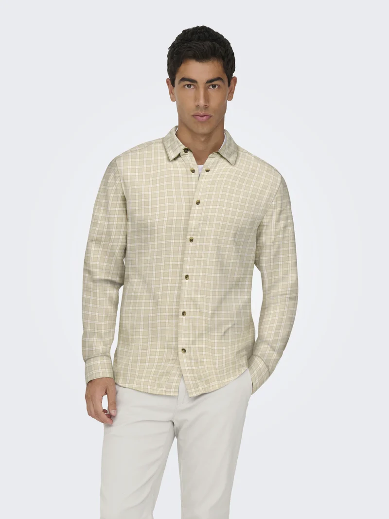 ONSGUDMUND Slim Fit Karohemd aus Baumwolle