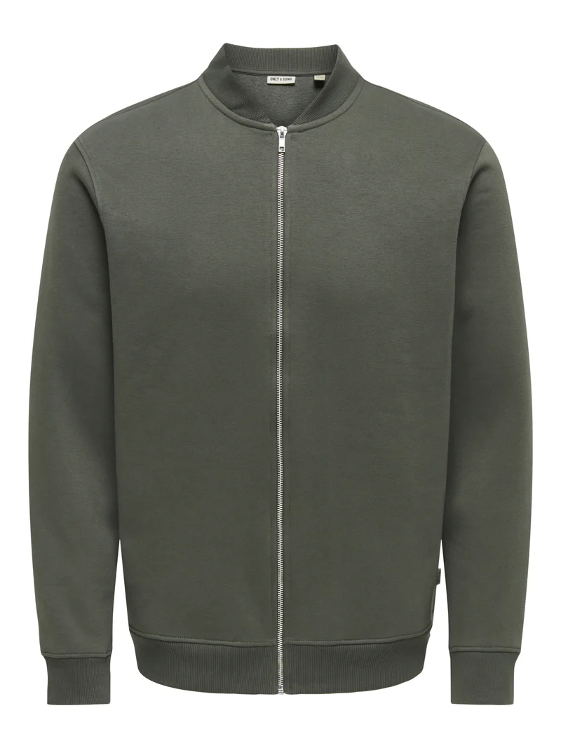 ONSCERES Zip-Sweatshirt im Bomber-Stil