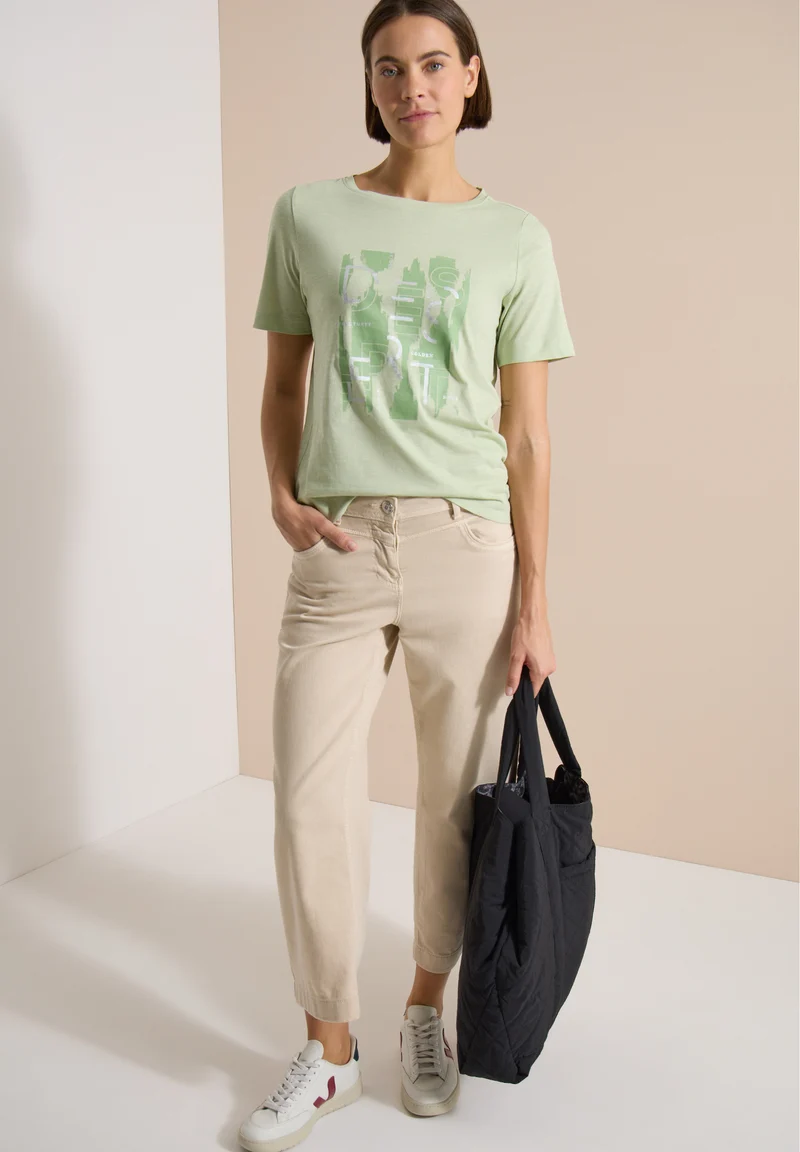 T-Shirt mit Rundhals und Frontprint