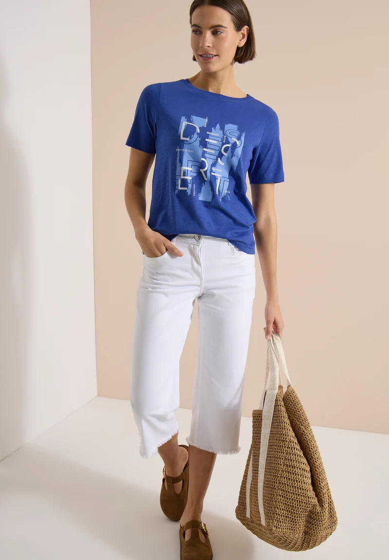 T-Shirt mit Rundhals und Frontprint