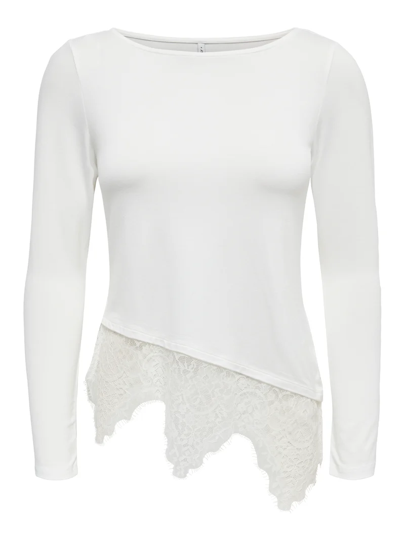 ONLLAILA Langarmshirt mit Spitzenmix