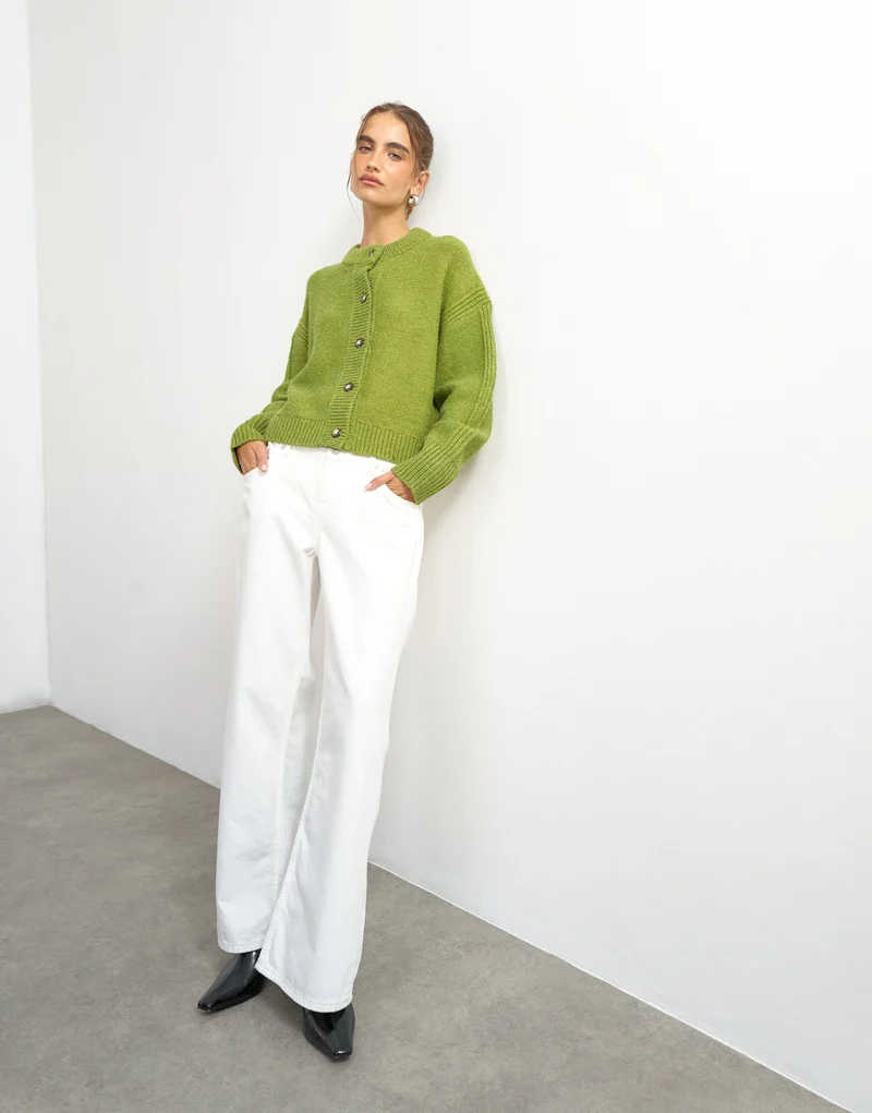 TSFLORA Boxy Rippstrick-Cardigan