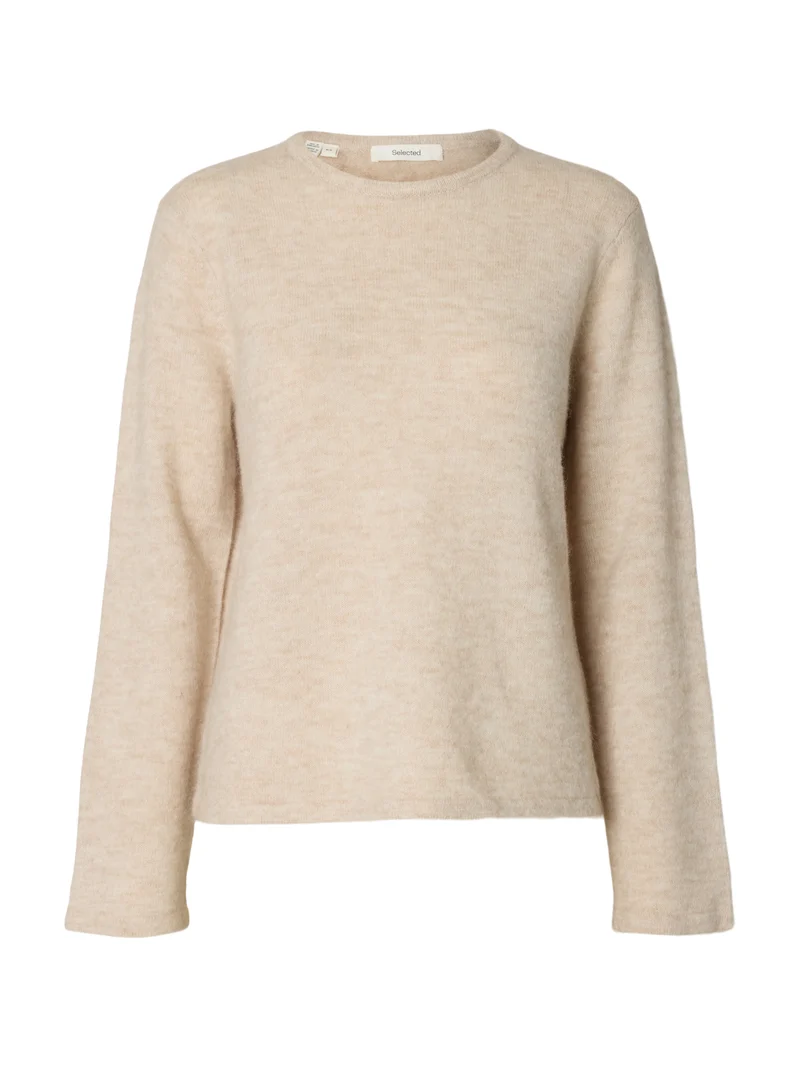 SLWLULU NEW LS KNIT O-NECK NOOS Wollmix-Pullover mit Rundhalsausschnitt