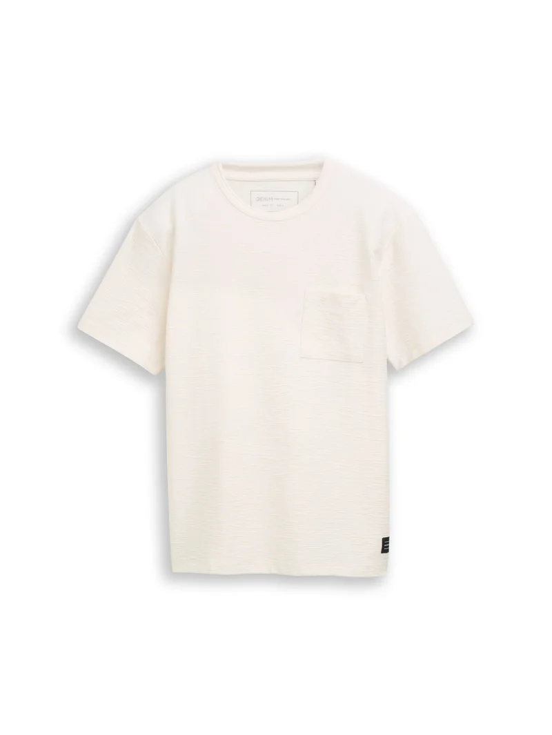 T-Shirt mit Brusttasche im Basic Fit