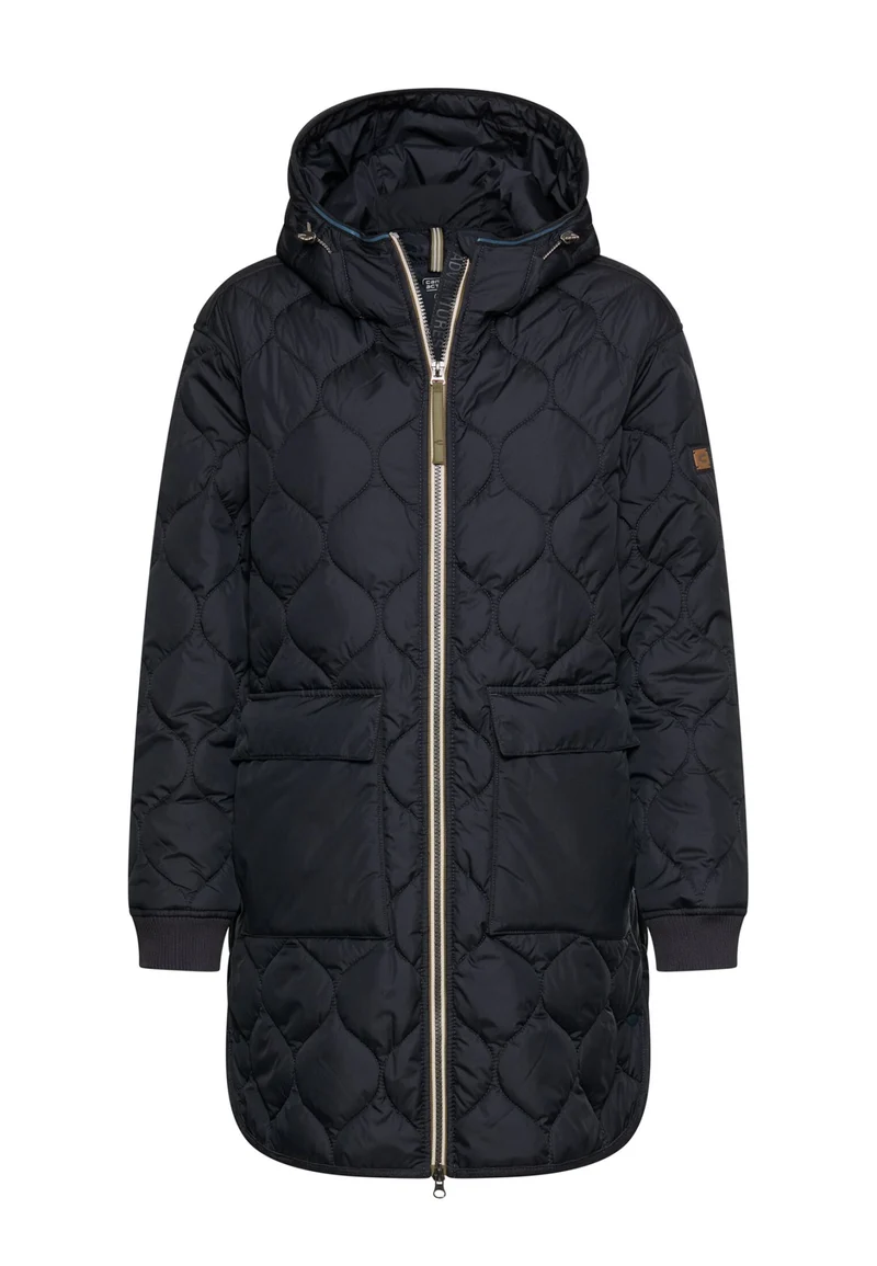 Oversized Steppmantel mit Kapuze