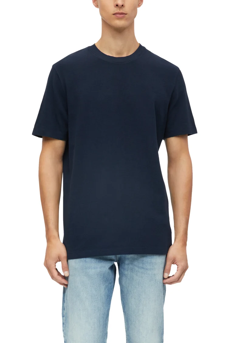 Baumwoll-T-Shirt mit Waffelstruktur