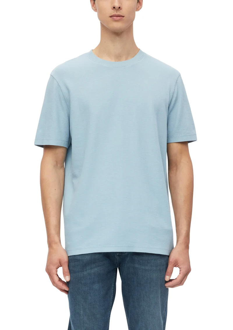 Baumwoll-T-Shirt mit Waffelstruktur