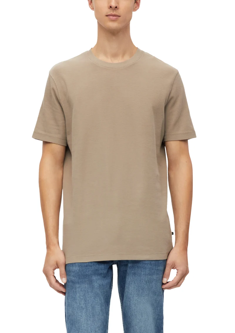Baumwoll-T-Shirt mit Waffelstruktur