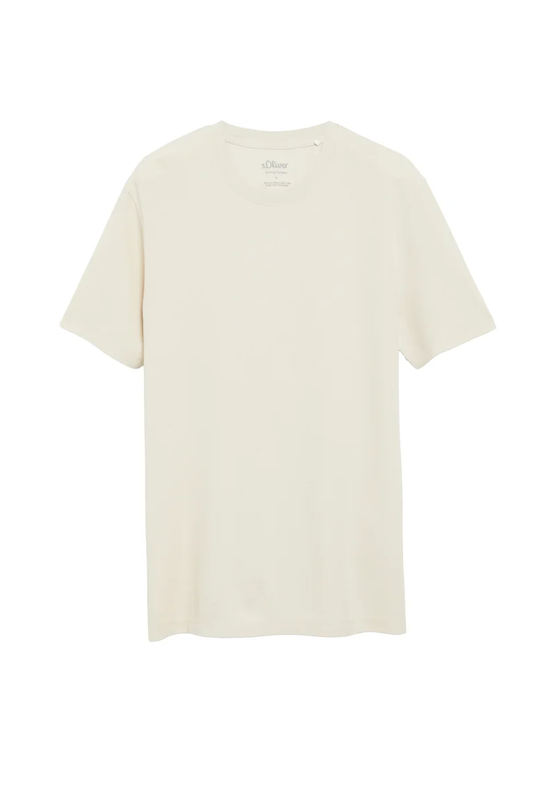 Baumwoll-T-Shirt mit Waffelstruktur