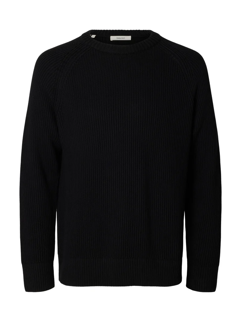 Relaxed Strickpullover mit Rippstruktur