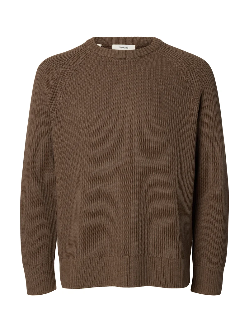 Relaxed Strickpullover mit Rippstruktur