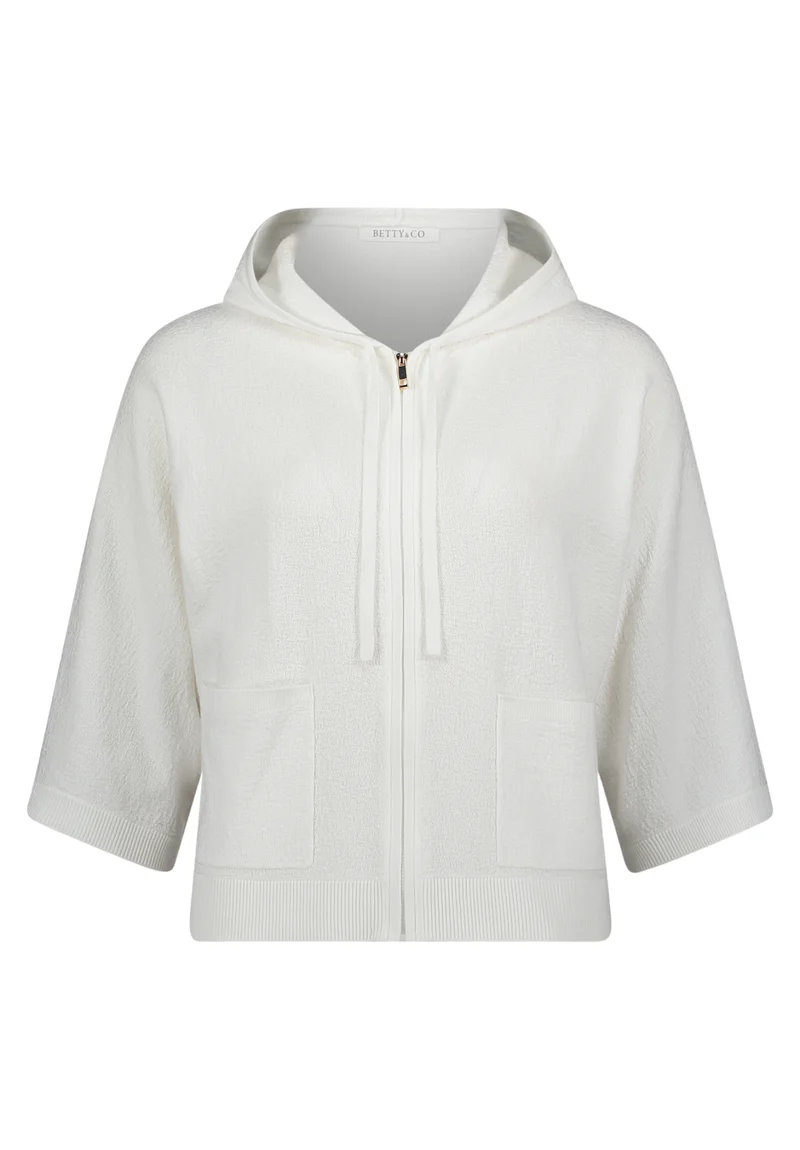 Strickjacke mit Fledermausärmeln und Kapuze
