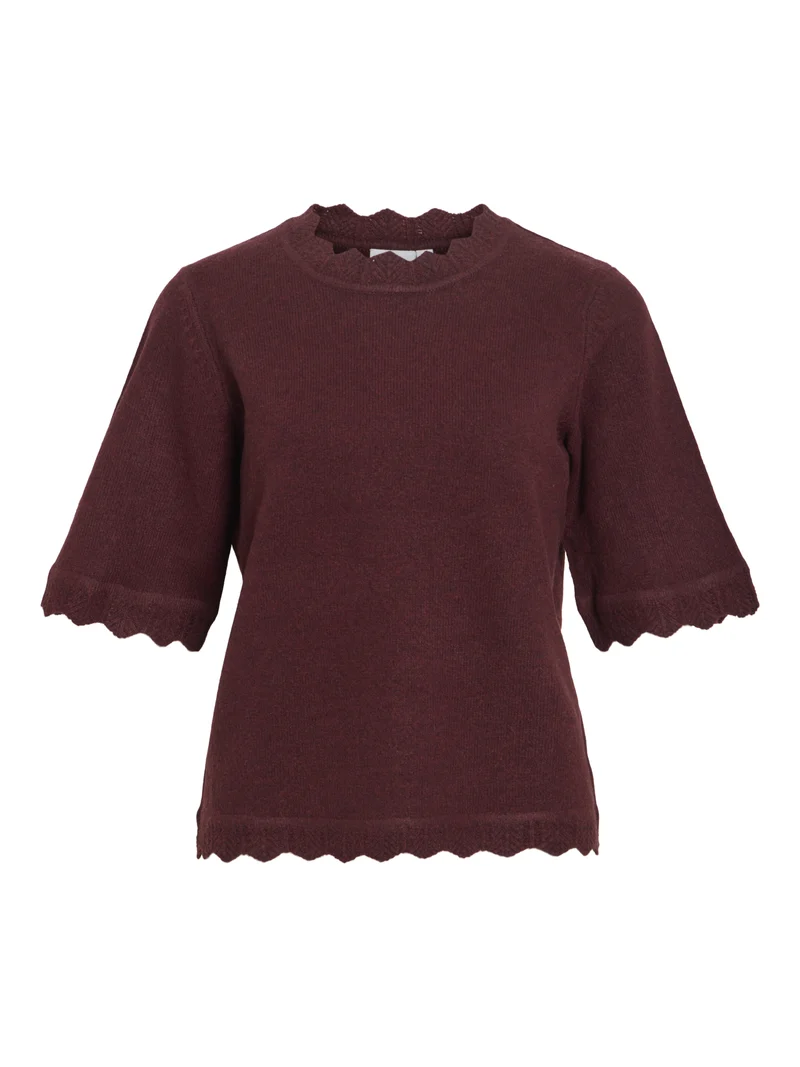 VINIKOLINA Kurzarm Strickpullover
