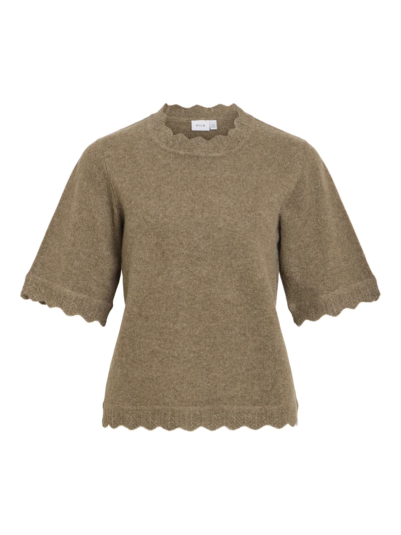 VINIKOLINA Kurzarm Strickpullover