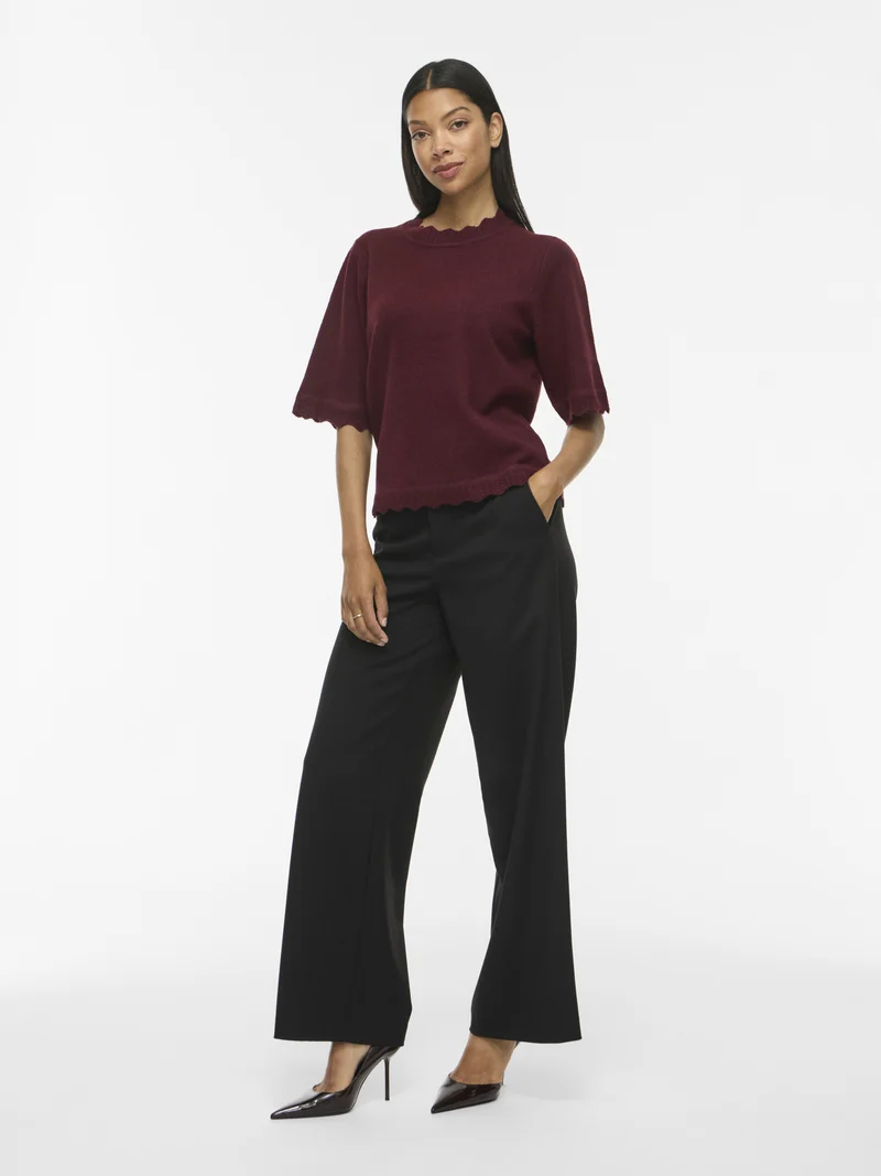 VINIKOLINA Kurzarm Strickpullover