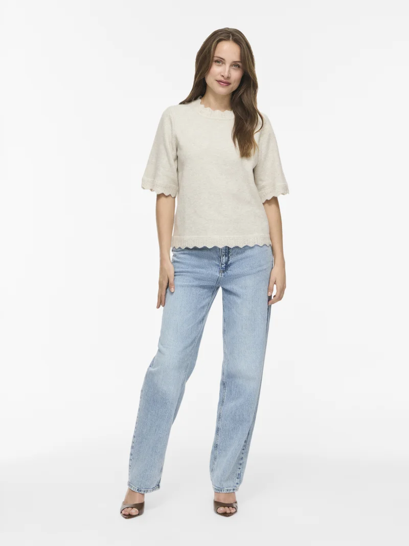 VINIKOLINA Kurzarm Strickpullover