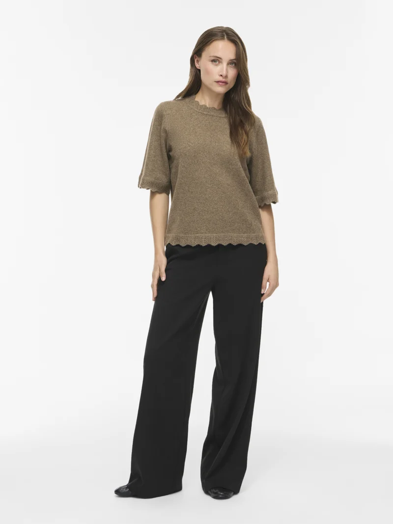 VINIKOLINA Kurzarm Strickpullover