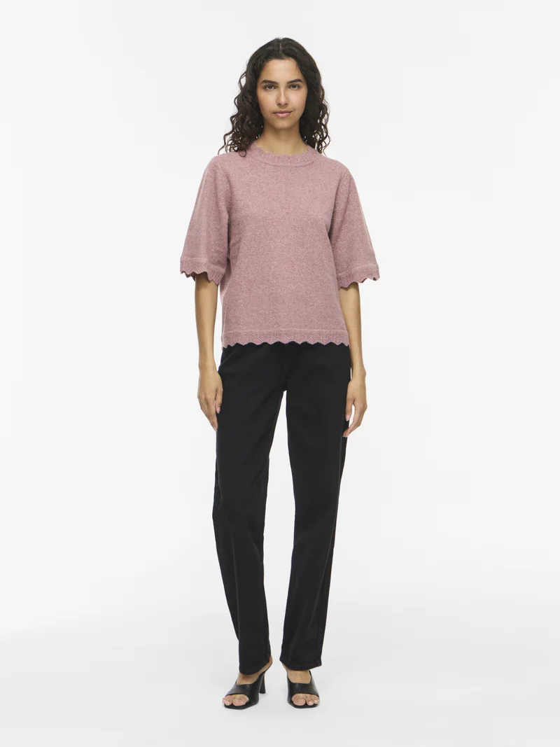 VINIKOLINA Kurzarm Strickpullover