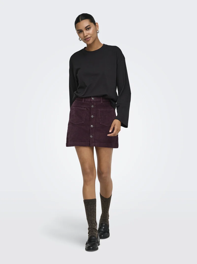 ONLAMAZING High Waist Rock aus Cord