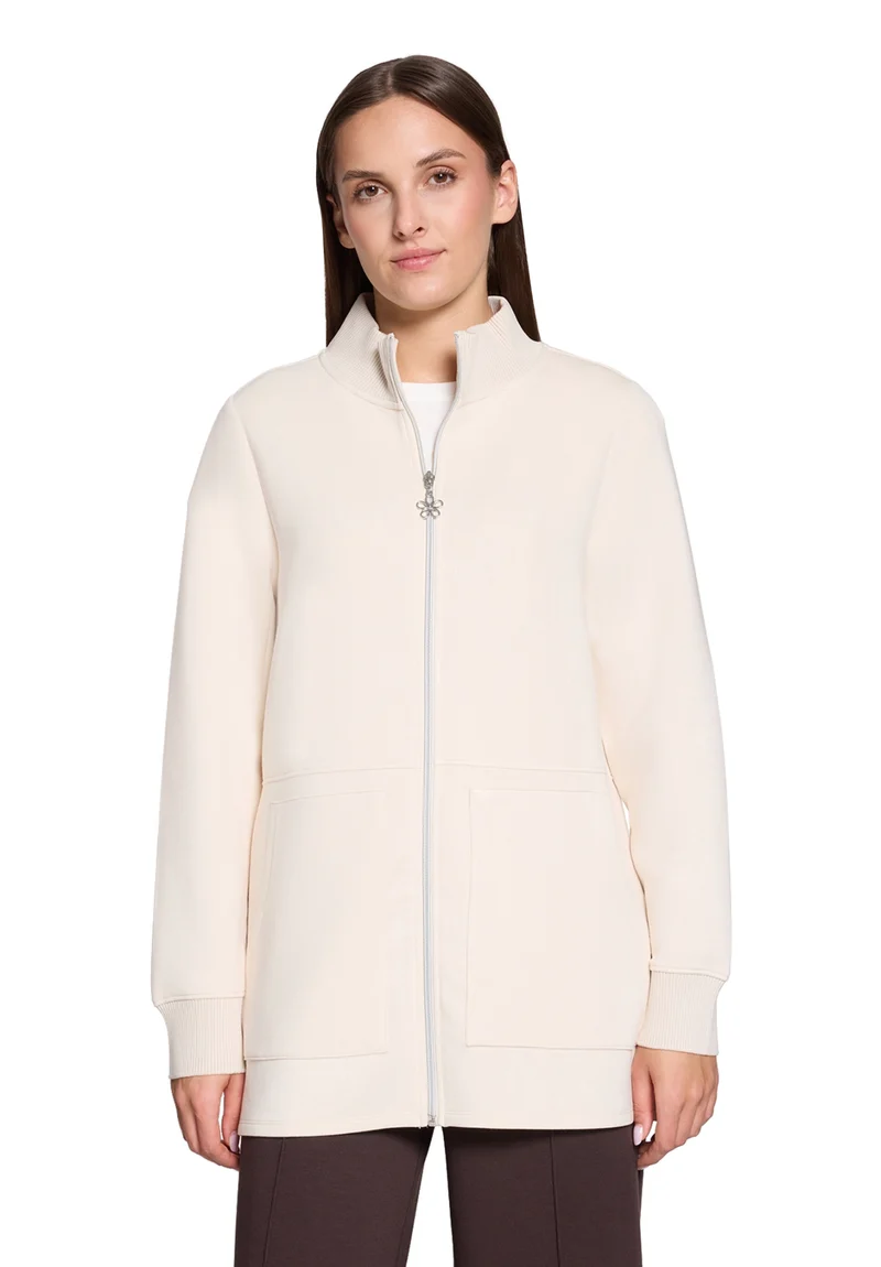 Sweatjacke mit Stehkragen und Reißverschluss