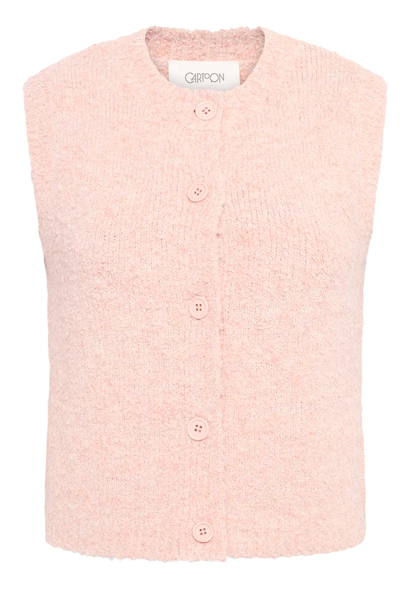 Strickweste mit Rundhalsausschnitt
