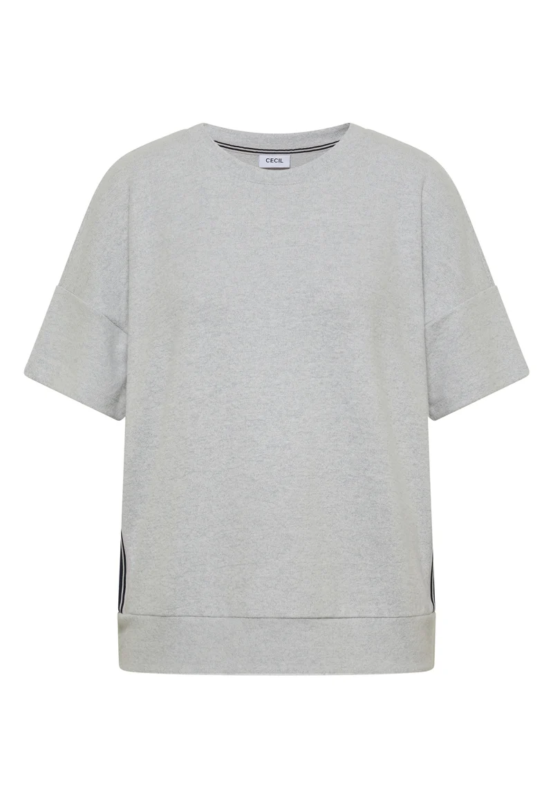 Dropped Shoulder Shirt mit Rundhals und Tape