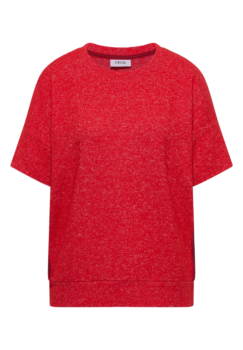 Dropped Shoulder Shirt mit Rundhals und Tape