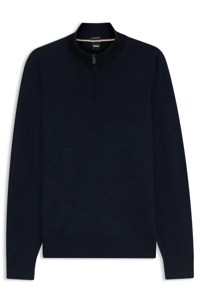 Merinowoll-Pullover mit Stehkragen