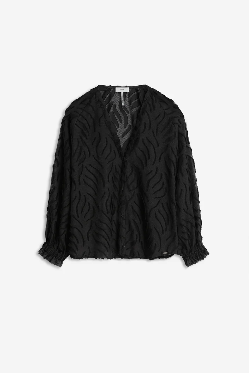CIPALME Regular-Fit Jacquardbluse
