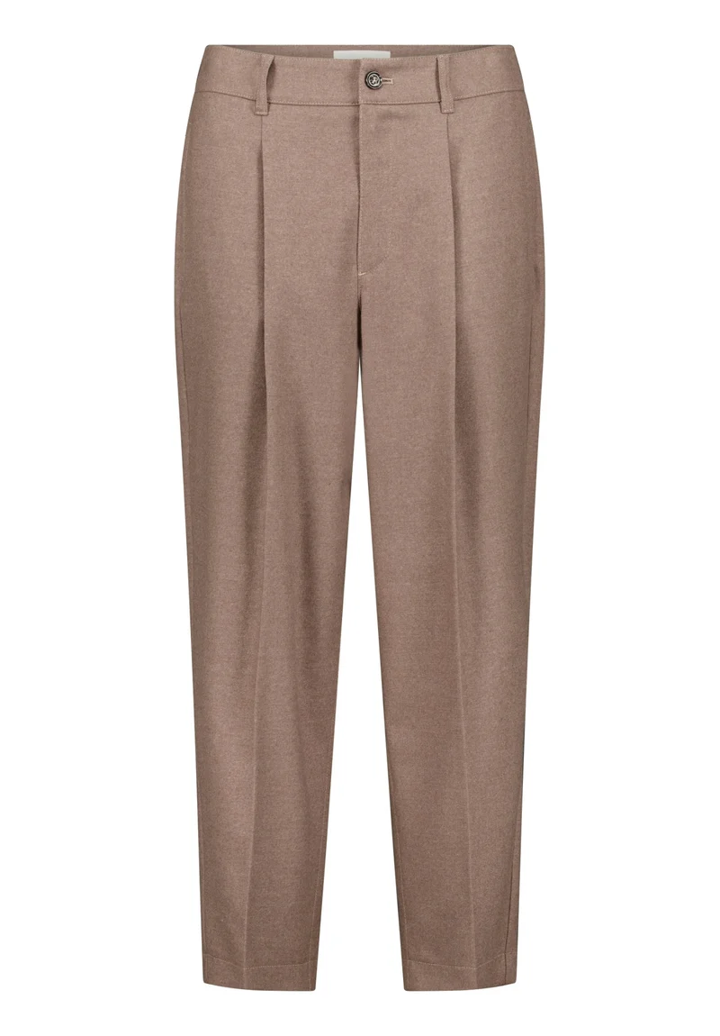 Casual-Hose in O-Linie mit Bügelfalte und Mid Waist