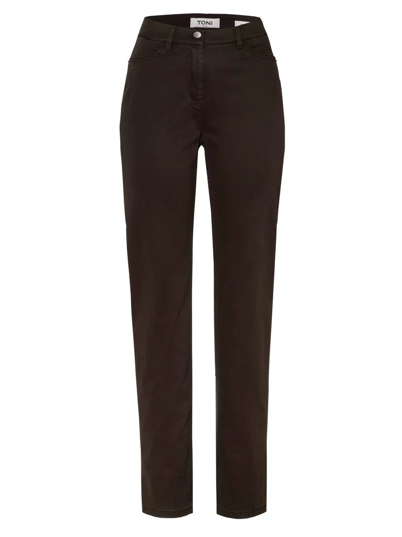 TONI High-Waist-Hose mit schmalem Bein und Baumwollsatin