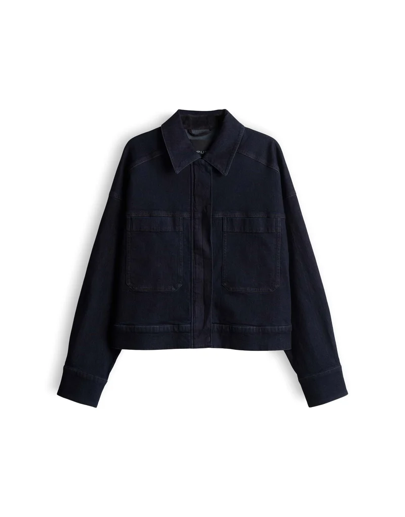 Hollins Barn Jacke aus Denim mit Corddetails