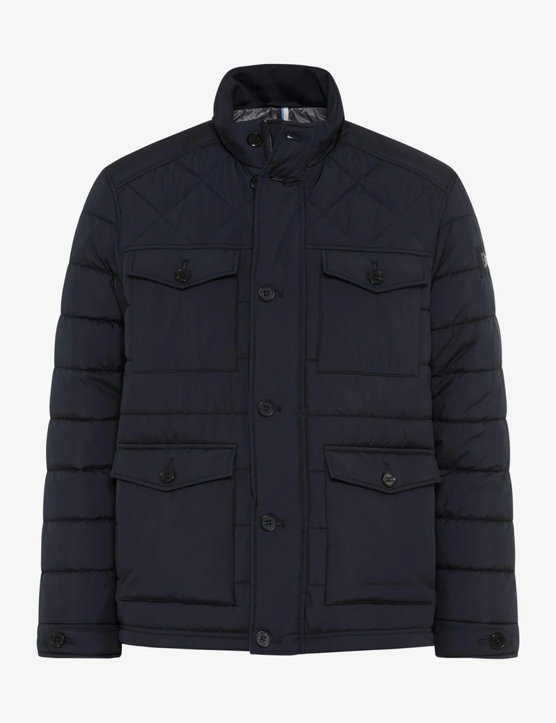 BRAX George Steppjacke mit Stehkragen und Strickeinsatz