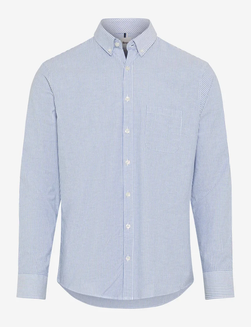 BRAX Daniel Modern Fit Streifenhemd aus elastischer Oxford-Baumwolle