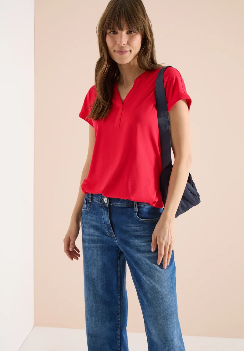 Shirt mit Split Neck