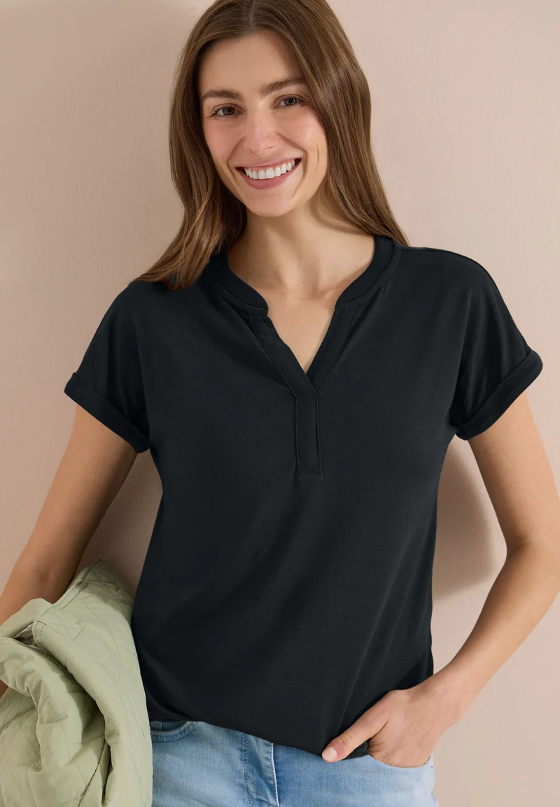 Shirt mit Split Neck