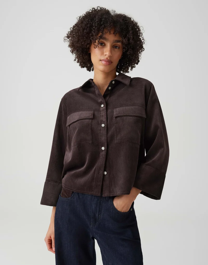 FERRELL Hemdbluse aus Cord mit Pattentaschen