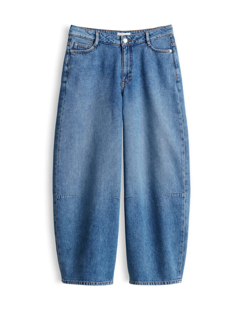 olah Barrel Leg Denim mit Mid Waist und Ankle-Länge