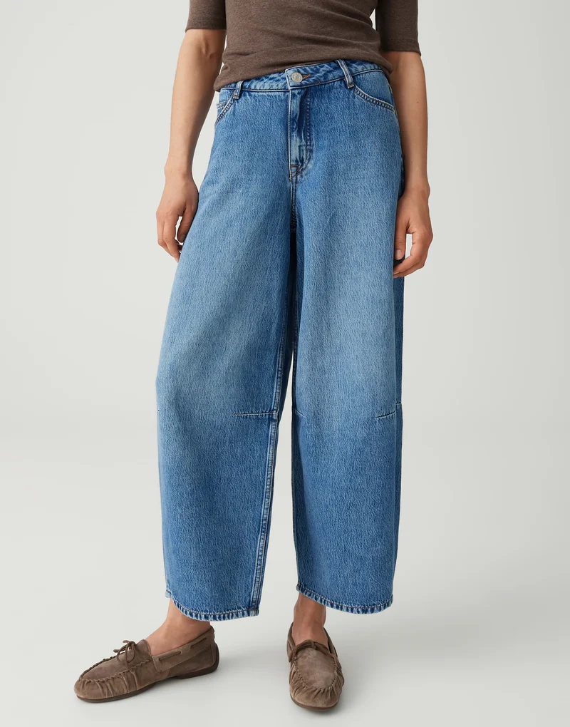 olah Barrel Leg Denim mit Mid Waist und Ankle-Länge