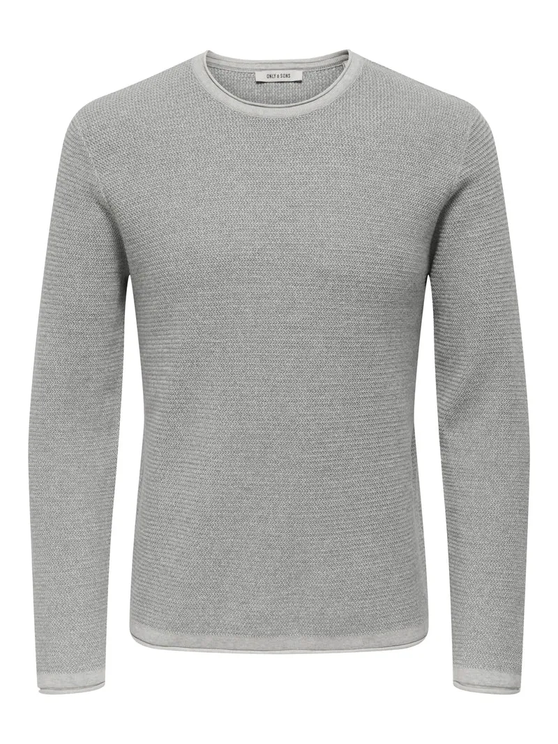 ONSERIC Strukturstrickpullover aus Baumwolle