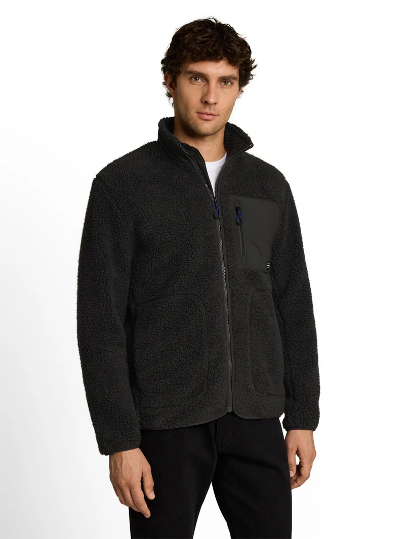 Teddy-Fleecejacke im Relaxed Fit
