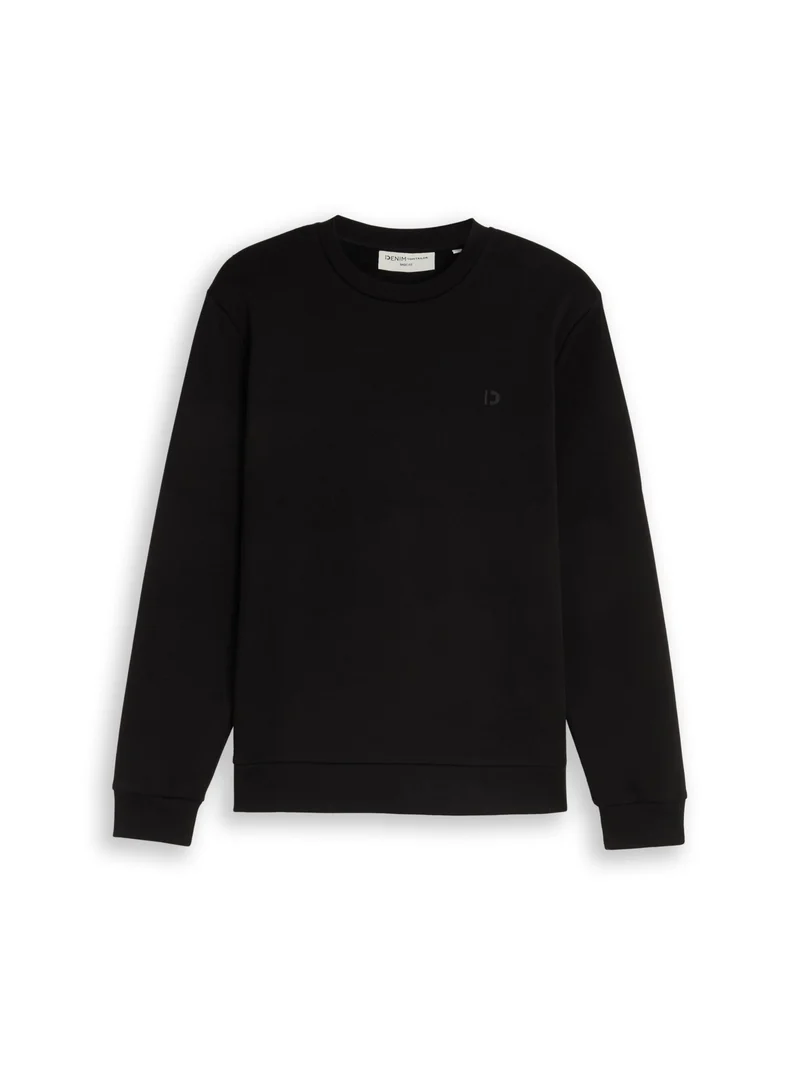 Sweatshirt mit Logo-Print in Basic Fit